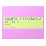 Khanyisile Tshabalala Street  Notepads