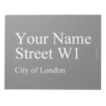 Your Name Street  Notepads