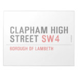 CLAPHAM HIGH STREET  Notepads