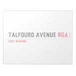 Talfourd avenue  Notepads