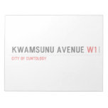 KwaMsunu Avenue  Notepads