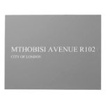 Mthobisi avenue  Notepads
