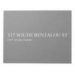 317 south bentalou st    Notepads
