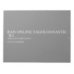 RAN ONLINE TAGOLOANASTIC   Notepads