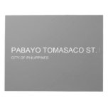 pabayo tomasaco st.  Notepads