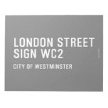 LONDON STREET SIGN  Notepads