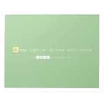 Keep calm im in love with niniza  Notepads