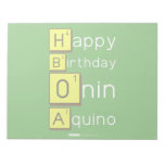 Happy
 Birthday
 Onin
 Aquino  Notepads