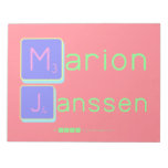 Marion
 Janssen  Notepads