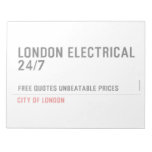 London electrical  24/7    Notepads