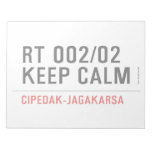 RT 002/02 KEEP CALM  Notepads