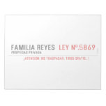 Familia reyes   Notepads