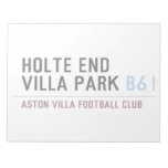 HOLTE END VILLA PARK  Notepads