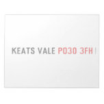 Keats Vale  Notepads