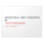 Industrial unit required  in   Notepads