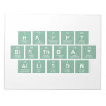 Happy
 Birthday
 Allison  Notepads