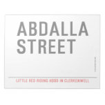 Abdalla  street   Notepads