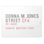 Donna M Jones STREET  Notepads