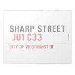 SHARP STREET   Notepads