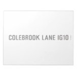 COLEBROOK LANE  Notepads