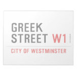 Greek Street  Notepads