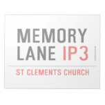 mEMORY LANE  Notepads