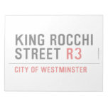 king Rocchi Street  Notepads