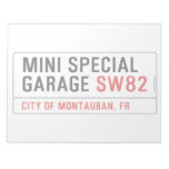 MINI SPECIAL GARAGE  Notepads