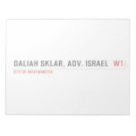 Daliah Sklar, Adv. Israel   Notepads