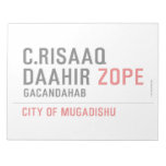 C.risaaq daahir  Notepads