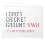 LORD'S CRICKET GROUND  Notepads
