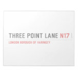 THREE POINT LANE  Notepads