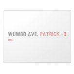 WUMBO AVE.  Notepads