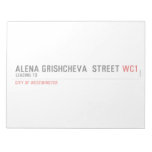 ALENA GRISHCHEVA  STREET  Notepads