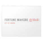 FORTUNE MAKOBE  Notepads