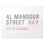 Al Mansour  Street   Notepads
