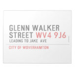 glenn walker street  Notepads
