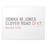 Donna M Jones Clover Road  Notepads