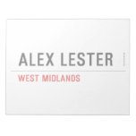 Alex Lester  Notepads