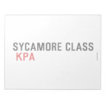 SYCAMORE CLASS   Notepads