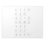 abc|d
 efg
 hijk
 lm|nop
 qrs
 tuv
 wxyz  Notepads