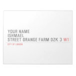 Your Name ishmael Street orange farm dzk 3  Notepads