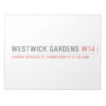 Westwick Gardens  Notepads