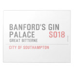 Banford's Gin  Palace  Notepads