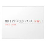 No 1 Princes Park   Notepads