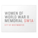 women of world war II memorial  Notepads
