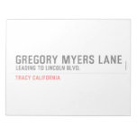 Gregory Myers Lane  Notepads