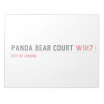 PANDA BEAR COURT  Notepads