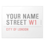 Your Name Street  Notepads