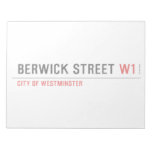 BERWICK STREET  Notepads